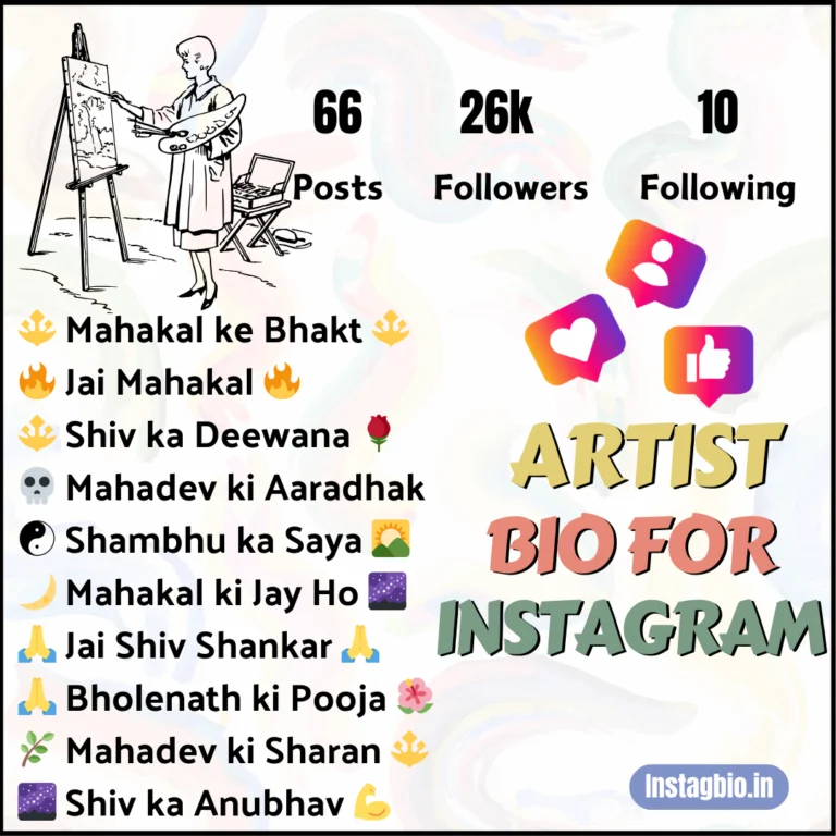Artist Bio For Instagram instagbio.in