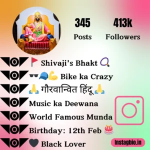 Chhatrapati Shivaji Maharaj Bio For Instagram