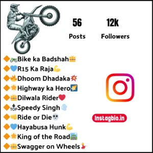 Instagram Bio For Bike Rider