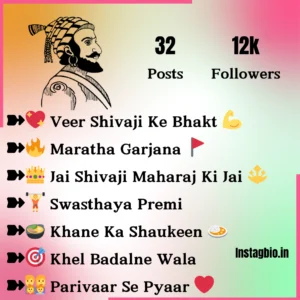 Instagram Bio For Shivaji Maharaj 