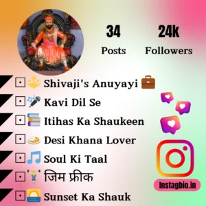 Instagram Bio For Shivaji Maharaj Bhakt