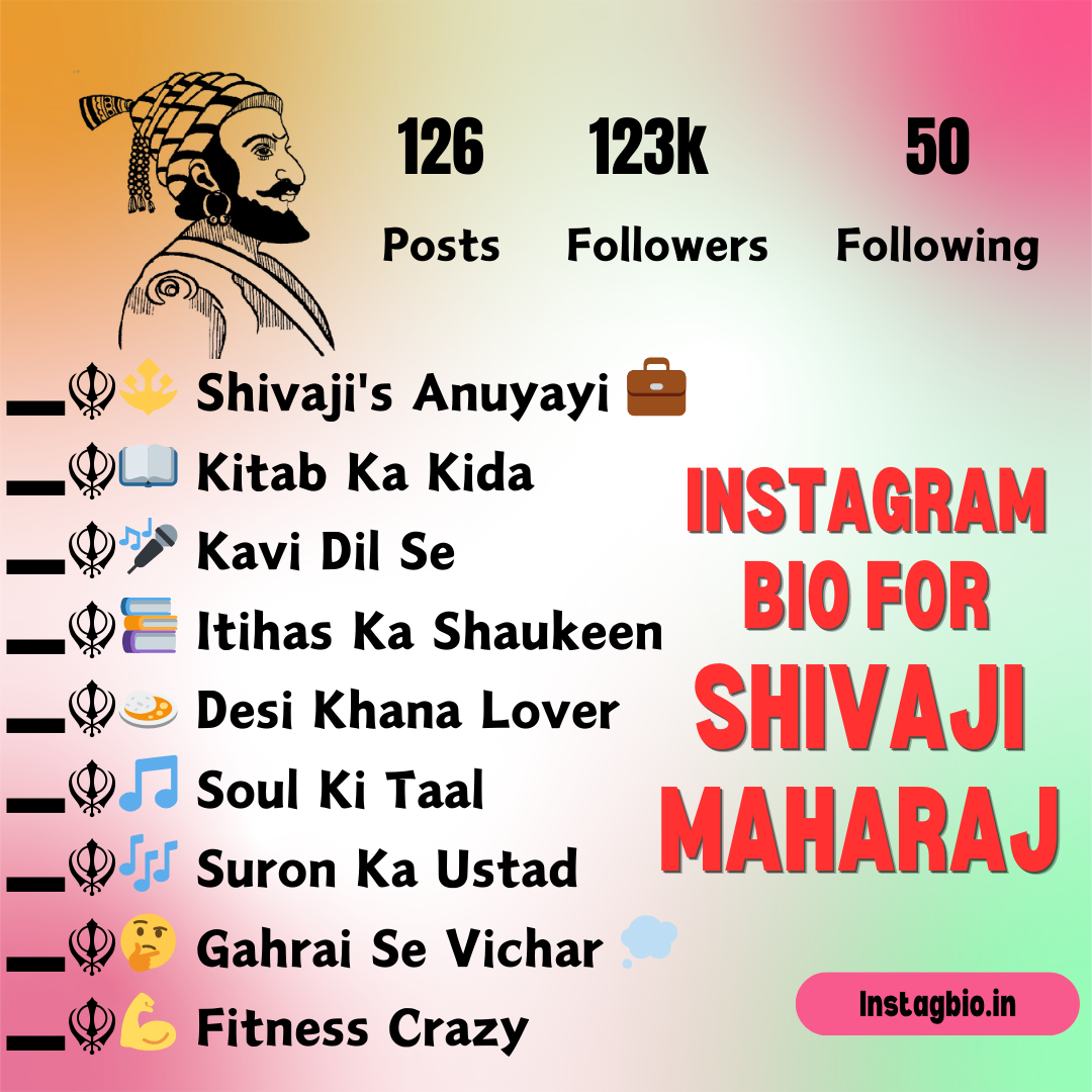 Instagram Bio For Shivaji Maharaj instagbio.in
