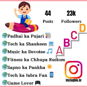 Instagram Bio For Student Boys