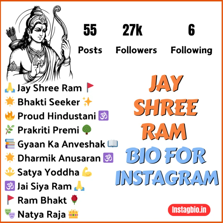 Jay Shree Ram Bio For Instagram