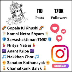 Krishna Bio For Instagram 2024