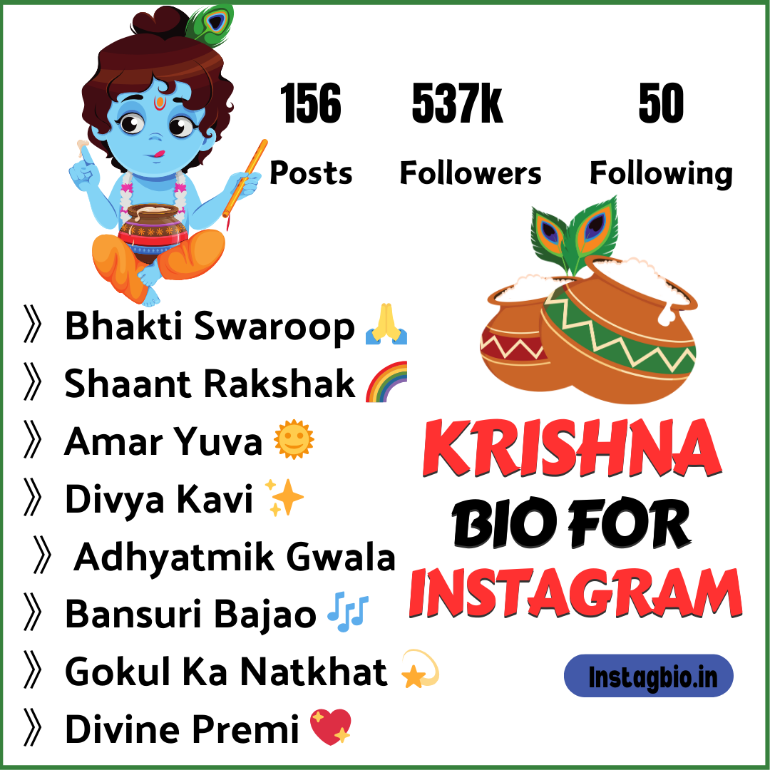 Krishna bio for instagram instagbio.in