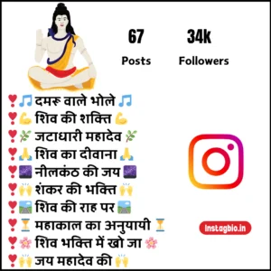 Mahadev Instagram Bio In Hindi