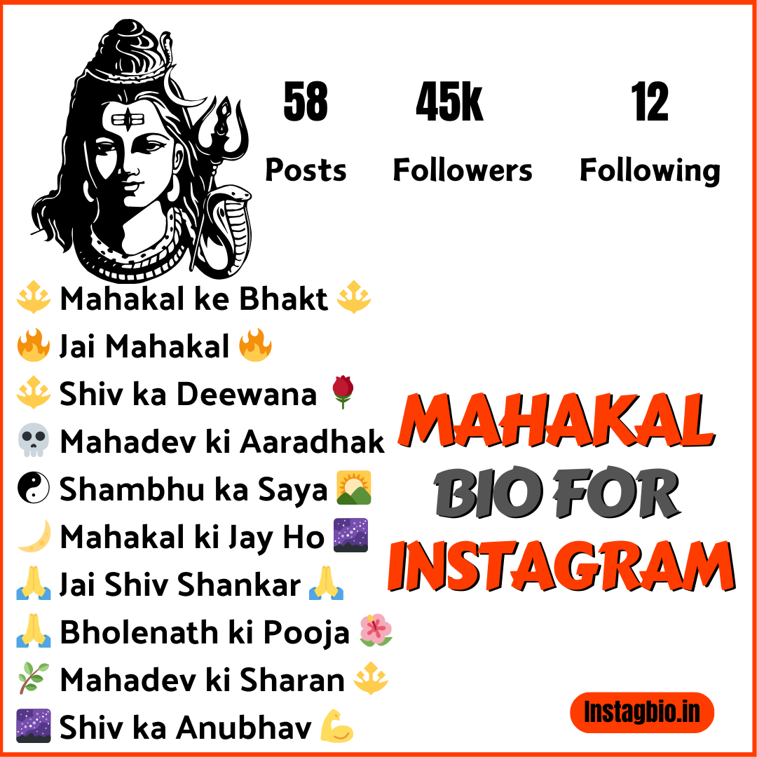 Mahakal Bio For Instagram instagbio.in