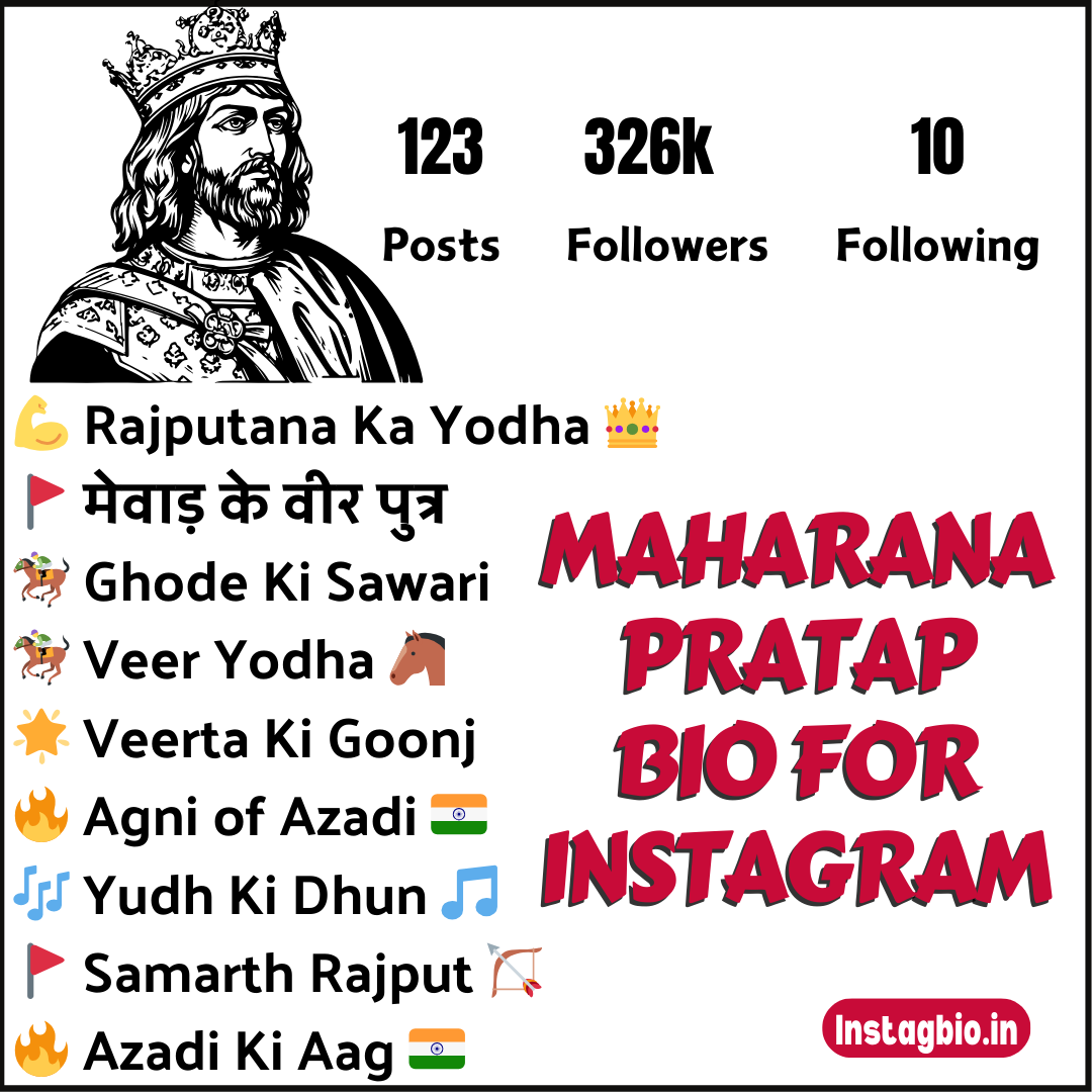Maharana Pratap Bio For Instagram instagbio.in