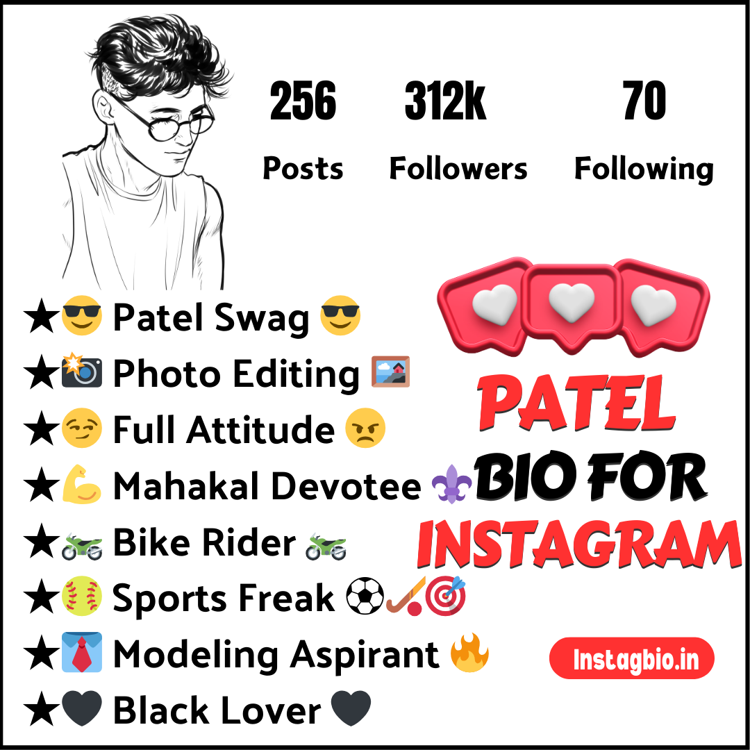 Patel Bio For Instagram 2024 instagbio.in