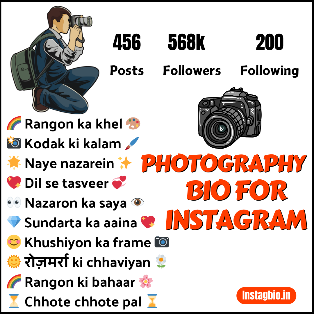 Photography Bio For Instagram instagbio.in
