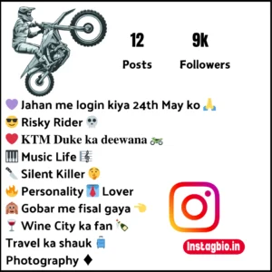 Rider Bio For Instagram