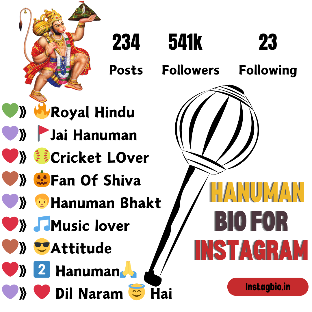 hanuman bio for instagram instagbio.in