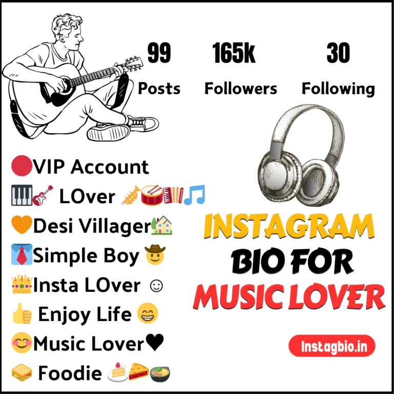 instagram bio for music lover instagbio.in