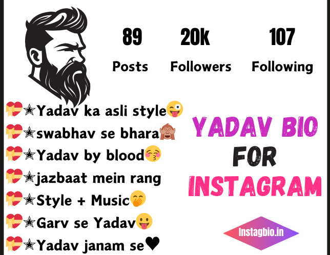 yadav bio for instagram instagbio.in
