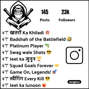 Best Instagram Bio For Free Fire Players