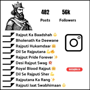 Best Instagram Bio For Rajput 