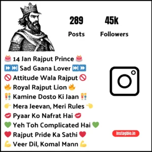 Instagram Bio For Rajput Boys