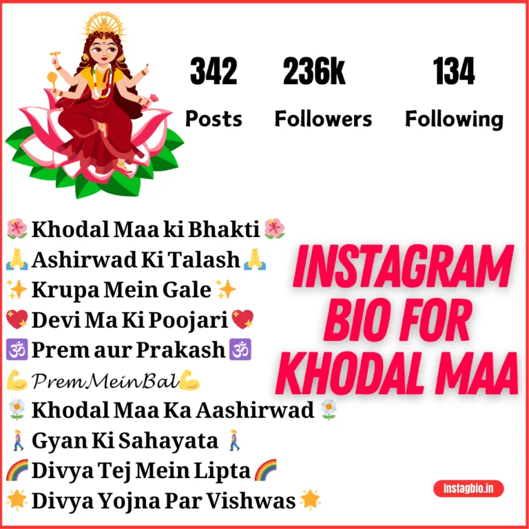 Instagram Bio Khodal Maa Instagbio.in