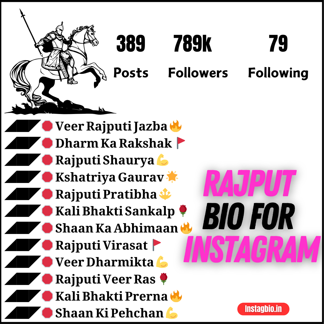 Rajput Bio For Instagram Instagbio.in